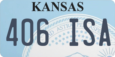 KS license plate 406ISA