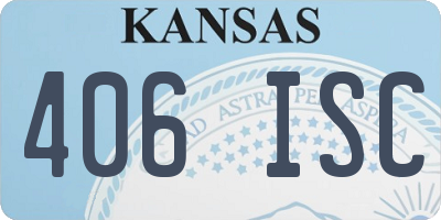 KS license plate 406ISC