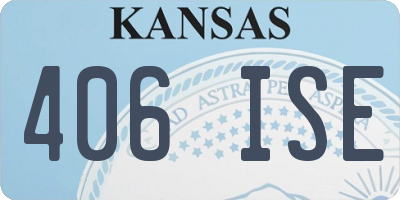 KS license plate 406ISE
