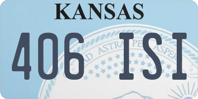 KS license plate 406ISI