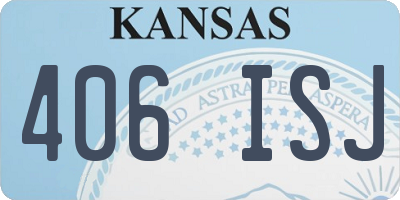 KS license plate 406ISJ