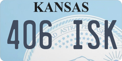 KS license plate 406ISK