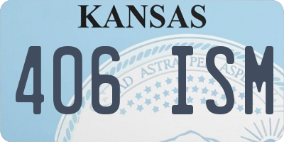 KS license plate 406ISM