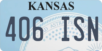 KS license plate 406ISN