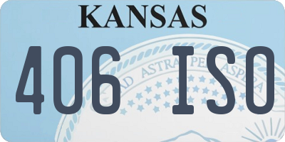 KS license plate 406ISO
