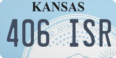 KS license plate 406ISR