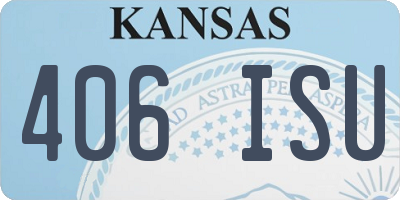 KS license plate 406ISU