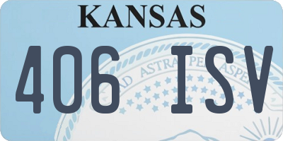 KS license plate 406ISV