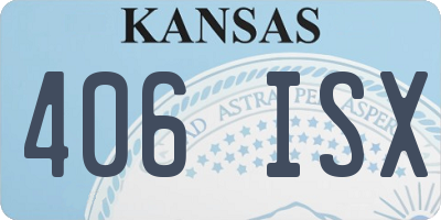 KS license plate 406ISX