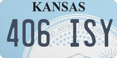 KS license plate 406ISY