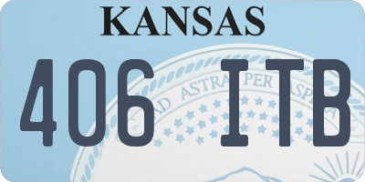 KS license plate 406ITB