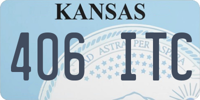 KS license plate 406ITC