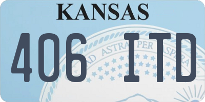 KS license plate 406ITD