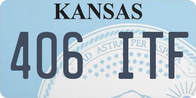 KS license plate 406ITF