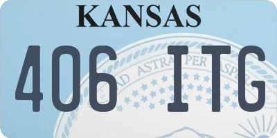 KS license plate 406ITG