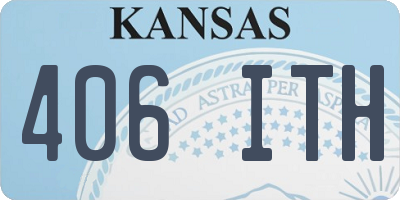 KS license plate 406ITH