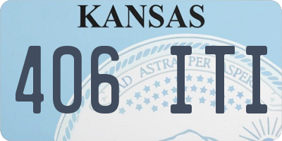 KS license plate 406ITI