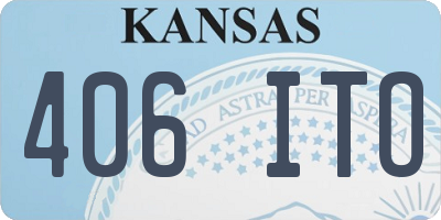 KS license plate 406ITO