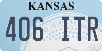 KS license plate 406ITR