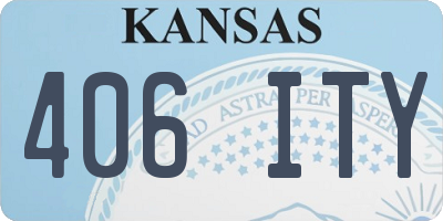 KS license plate 406ITY