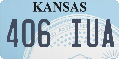 KS license plate 406IUA