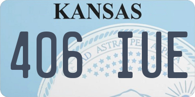 KS license plate 406IUE