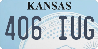 KS license plate 406IUG