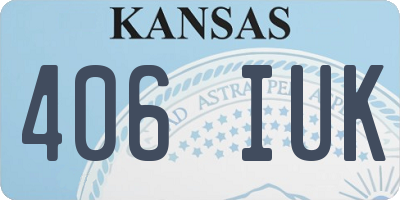 KS license plate 406IUK