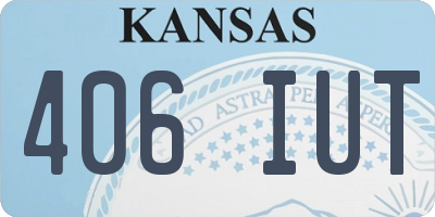 KS license plate 406IUT