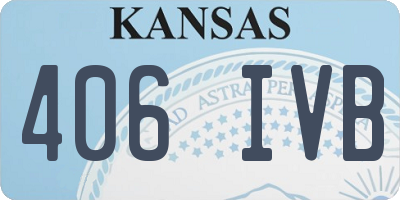 KS license plate 406IVB