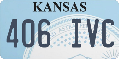 KS license plate 406IVC