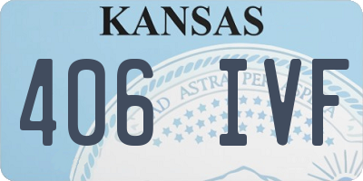 KS license plate 406IVF