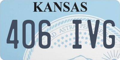 KS license plate 406IVG