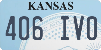 KS license plate 406IVO