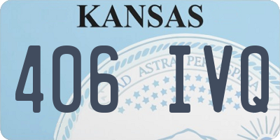 KS license plate 406IVQ