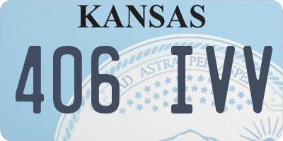 KS license plate 406IVV