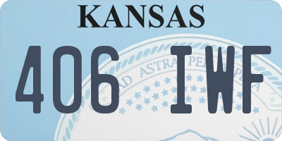 KS license plate 406IWF