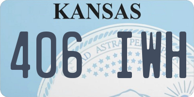 KS license plate 406IWH