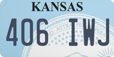 KS license plate 406IWJ