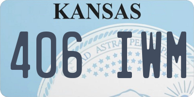 KS license plate 406IWM