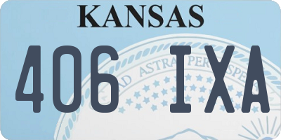 KS license plate 406IXA