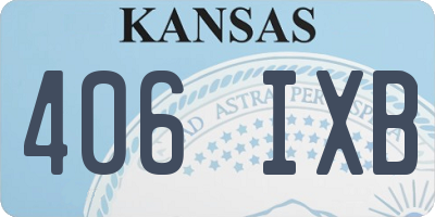 KS license plate 406IXB
