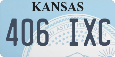 KS license plate 406IXC