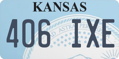 KS license plate 406IXE