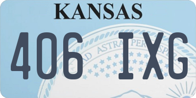 KS license plate 406IXG
