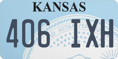 KS license plate 406IXH