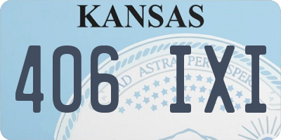 KS license plate 406IXI