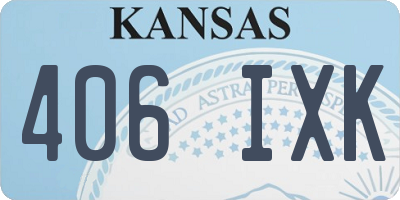 KS license plate 406IXK