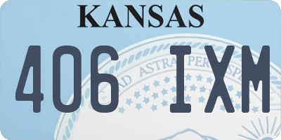 KS license plate 406IXM