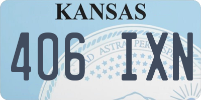 KS license plate 406IXN